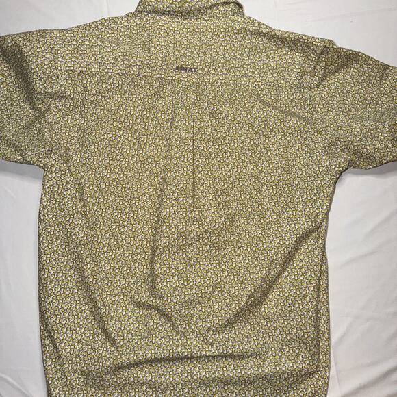 Ariat Short Sleeve Button Down Shirt Mens Small Cocktail Beer Drinks Print - Picture 6 of 7